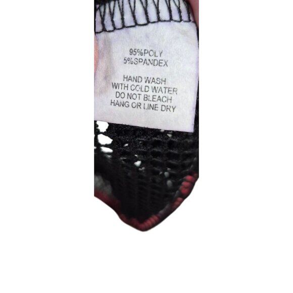 Black Mesh Oversized Top With Pink Trim & Drawstring Hem By Realize 1X - Picture 5 of 8